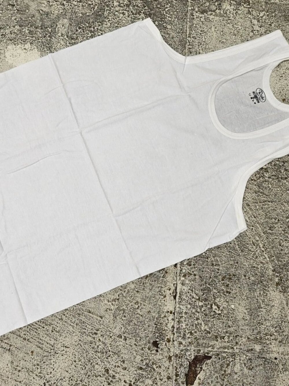 Men Tank Top Summer Under Shirt Vest White 100% Cotton Knit Wear Tee Size XL NWT